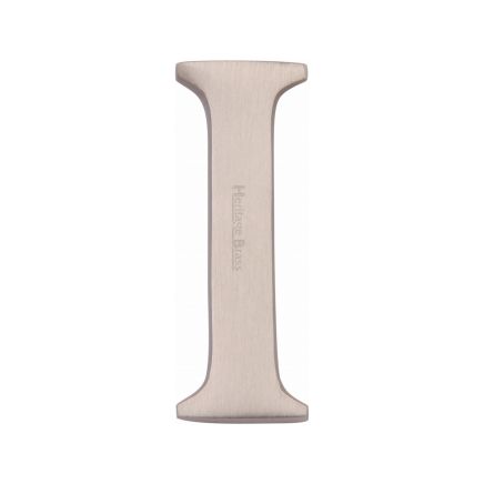 Heritage Brass Alphabet I Pin Fix 51mm (2") Satin Nickel Finish