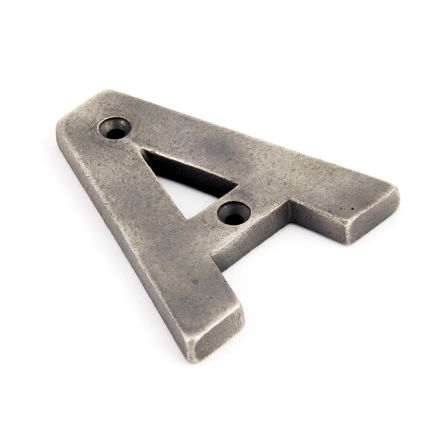 Antique Pewter Letter A