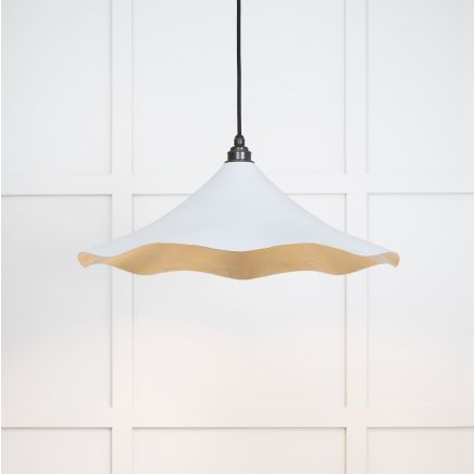 Smooth Brass Flora Pendant in Birch
