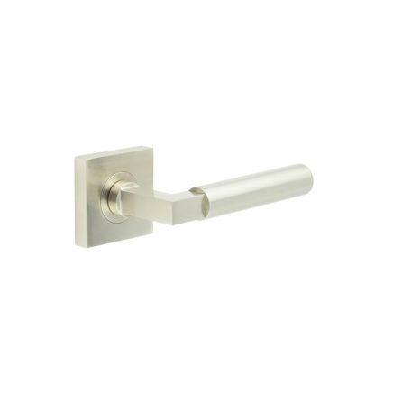 Westminster Door Handles Square Plain Satin Nickel - By Frelan Hardware - BUR30KIT318