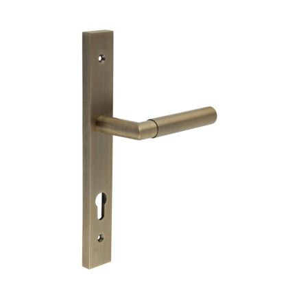 CR-102 Antique Brass Multi Point Backplate Door Handle - By Frelan Hardware - CR-102G4AB