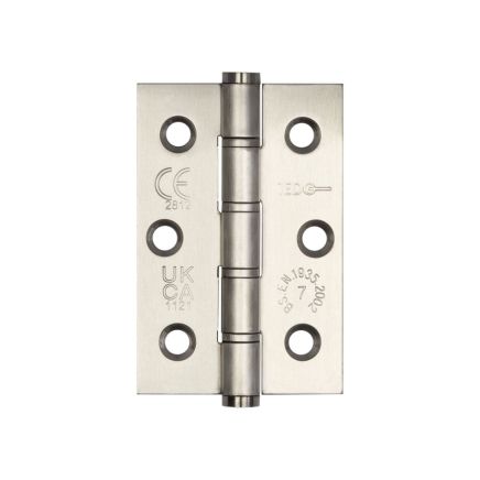 Jedo Stainless Steel Grade 7 Washered Hinges 76x50mm Satin Stainless Steel - By Frelan Hardware - J9504SSS