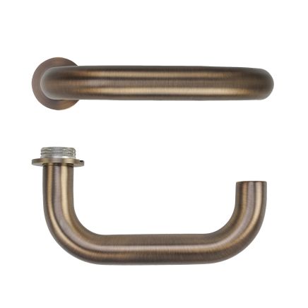 Zoo Hardware Maggiore Lever on 32mm Round Mini Rose - Antique Brass