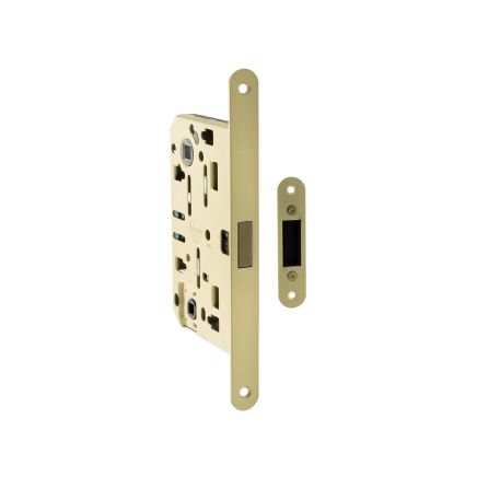 Bonaiti Polaris 2XT Magnetic Bathroom Lock 60mm backset - Satin Brass