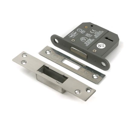 Polished SS 3" 5 Lever BS Dead Lock KA