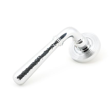 Polished Chrome Hammered Newbury Lever on Rose Set (Beehive)