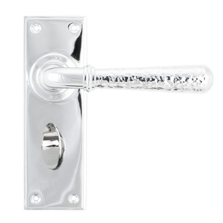 Polished Chrome Hammered Newbury Lever Bathroom Set