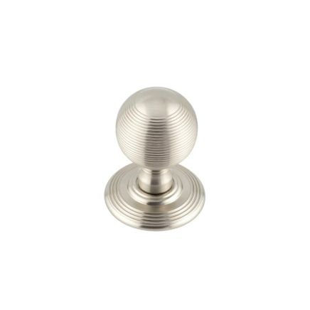 Jedo Reeded Mortice Door Knobs 62mm Satin Nickel - By Frelan Hardware - JR8MSN