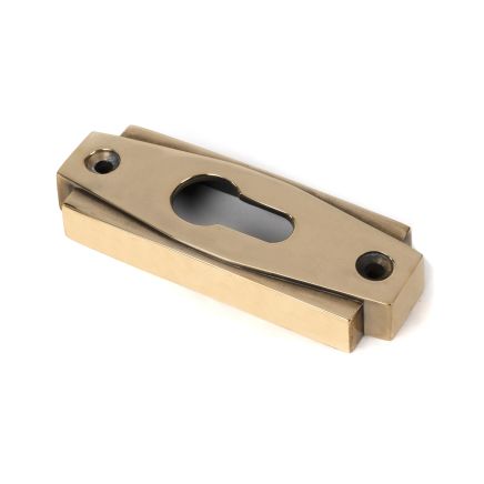 Aged Brass Art Deco Euro Escutcheon