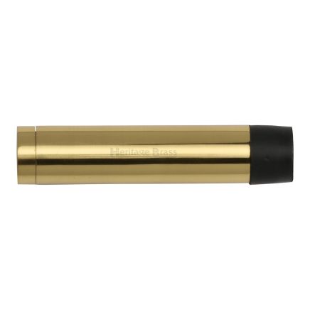 Heritage Brass Cylindrical Door Stop Without Rose 76mm Polished Brass Finish