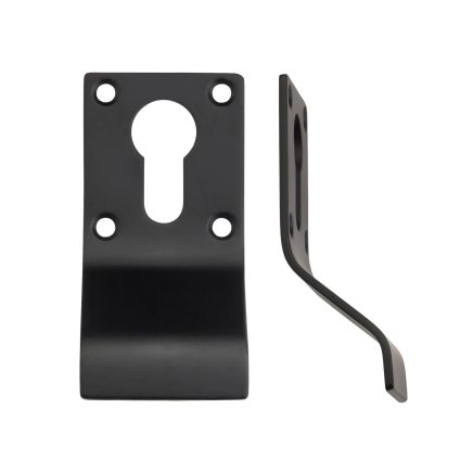 Zoo Hardware Cylinder Latch Pull - Euro Profile - 88mm x 43mm - Powder Coat Black