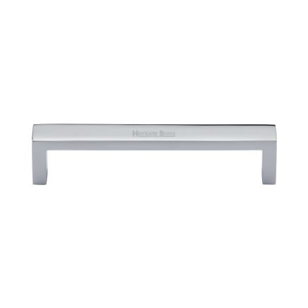 Heritage Brass Cabinet Pull Wide Metro Design 128mm CTC Polished Chrome Finish