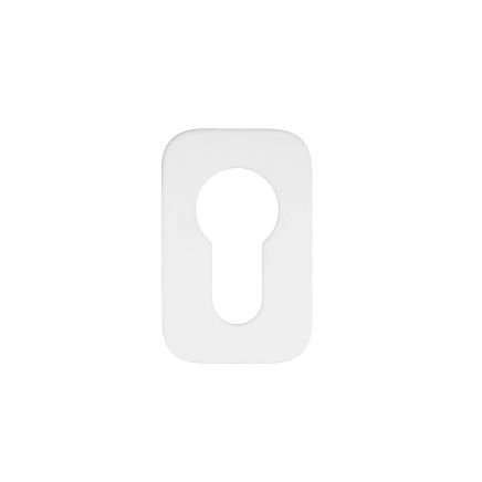 Zoo Hardware Euro Profile Escutcheon - Rosso Mini Squircle - 50 x 32 x 3 - White