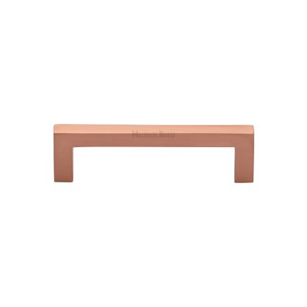 Heritage Brass Cabinet Pull City Design 96mm CTC Satin Rose Gold Finish