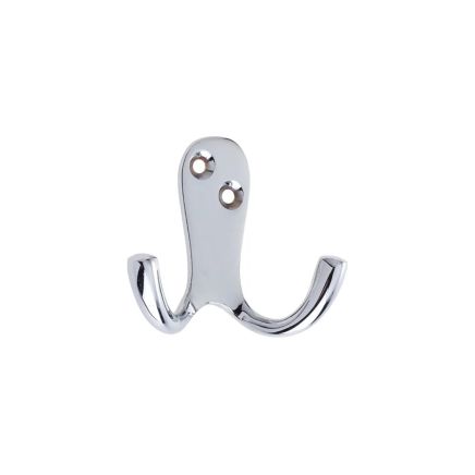 Zoo Hardware Double Robe Hook - Chrome