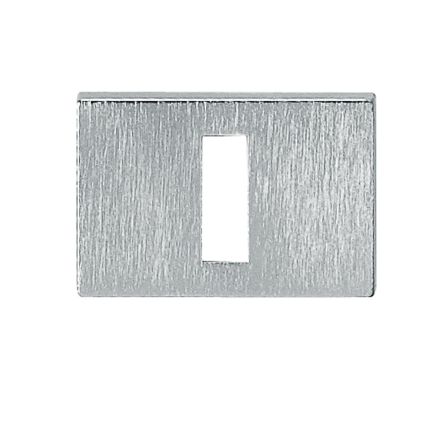 Tupai Rapido RetaLine/VersaLine Key Escutcheons on Long Rose - Satin Chrome (Pair)
