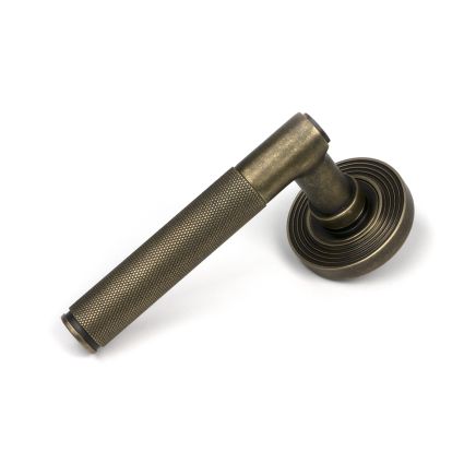 Burnished Brass Brompton Lever on Rose Set (Beehive)
