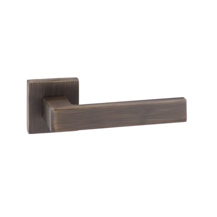 Forme Asti Lever Door Handle on Minimal Square Rose - Urban Bronze (Pair)