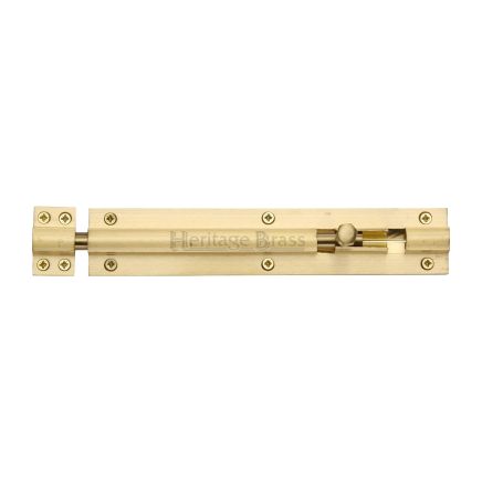 Heritage Brass Door Bolt Straight 8" x 1.5" Satin Brass finish