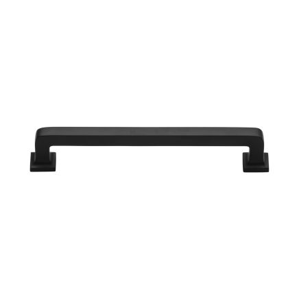 Heritage Brass Cabinet Pull Square Vintage Design 152mm CTC Matt Black Finish