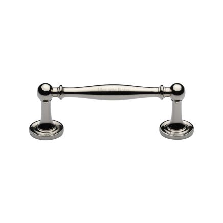 Heritage Brass Cabinet Pull Colonial Design 96mm CTC Polished Nickel Finish