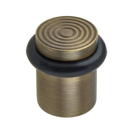 Burlington Reeded Door Stops Antique Brass - By Frelan Hardware - BUR963AB