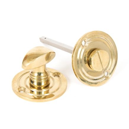 Polished Brass Round Bathroom Thumbturn