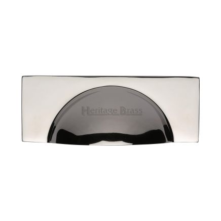 Heritage Brass Drawer Pull Hampshire Design 57mm CTC Polished Nickel Finish