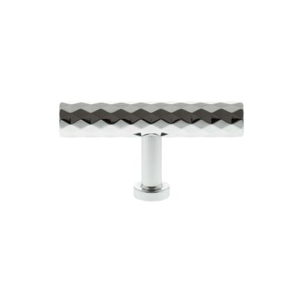 Millhouse Brass Chrysler Diamond T-Bar Cabinet Knob Handle - Polished Chrome