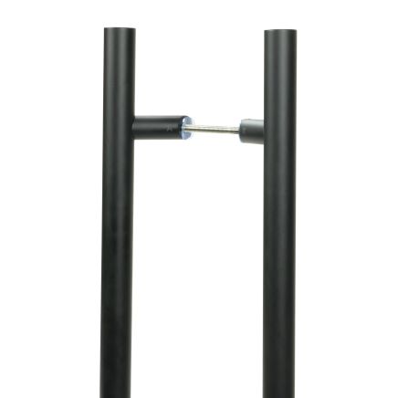 Matt Black SS (316) 0.6m Offset T Bar Handle B2B 32mm Ø