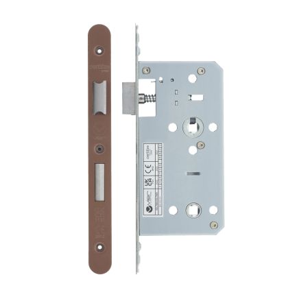 Zoo Hardware 2 Piece - DIN bathroom - 78mm c/c - backset 55mm - radius - Bronze