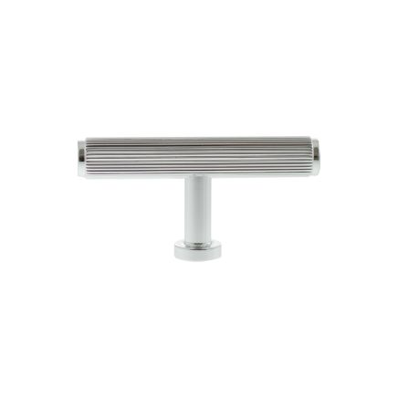 Millhouse Brass Battersea Linear T-Bar Cabinet Knob Handle - Polished Chrome