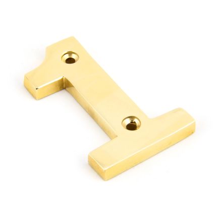 Polished Brass Numeral 1
