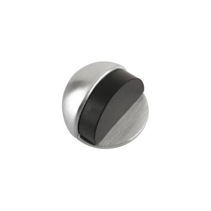 Zoo Hardware Door Stop - Floor Mounted - Oval 50mm dia. - Satin Chrome