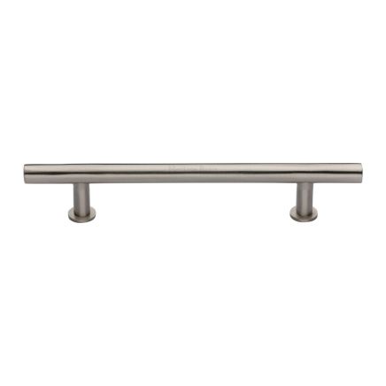 Heritage Brass Cabinet Pull T-Bar Design with 16mm Rose 203mm CTC Satin Nickel Finish