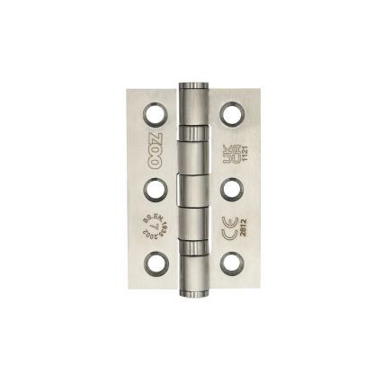 Zoo Hardware Stainless Steel Door Hinge UKCA/CE - Satin Stainless