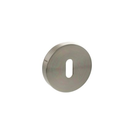 Senza Pari Key Escutcheons on Round Rose - Satin Nickel (Pair)