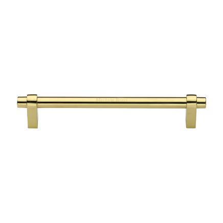 Heritage Brass Cabinet Pull Industrial Design 192mm CTC Polished Brass Finish