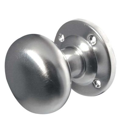 Jedo Kontrax Mushroom Mortice Door Knobs Satin Chrome - By Frelan Hardware - JV35BSC