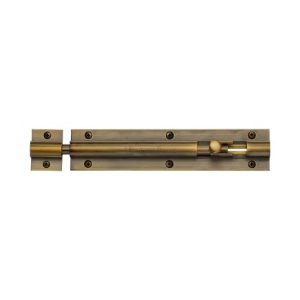 Heritage Brass Door Bolt Straight 6" x 1.25" Antique Brass finish