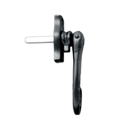 Antique Locking Espagnolette Window Fasteners 100mm spindle 7 x 35 mm Black - By Frelan Hardware - JAB19E-LH