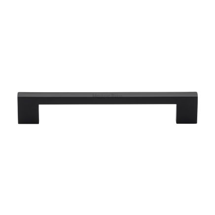 Heritage Brass Cabinet Pull Metro Design 160mm CTC Matt Black Finish