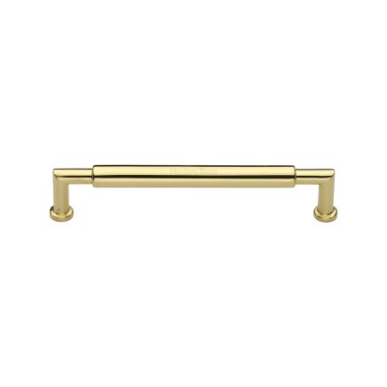 Heritage Brass Cabinet Pull Bauhaus Round Design 101mm CTC Polished Brass Finish