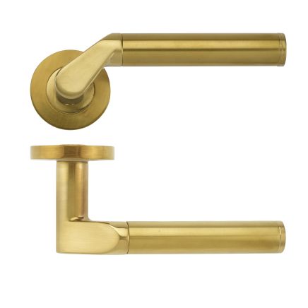 Zoo Hardware Venus lever on round rose - Favo Satin Brass