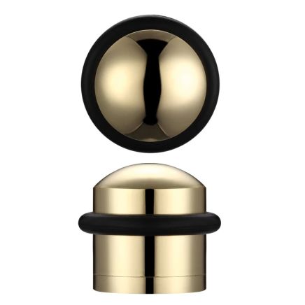 Zoo Hardware Domed Floor Mounted Door Stop - 31mm Dia 35mm Proj - Brass