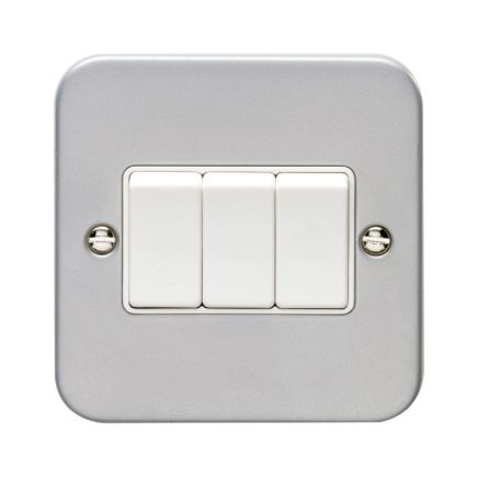 Eurolite Metal Clad 3 Gang Switch Metal Clad