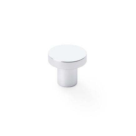 Alexander & Wilks - Hanover Plain Cupboard Knob - Polished Chrome - Knob 30mm
