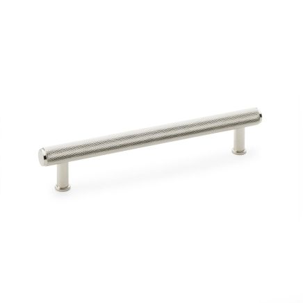 Alexander & Wilks - Crispin Knurled T-bar Cupboard Pull Handle - Polished Nickel - 160mm
