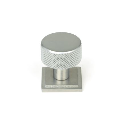 Satin Chrome Brompton Cabinet Knob - 25mm (Square)