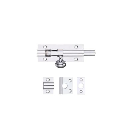 Zoo Hardware Architectural Barrel Bolt 75mm x 30mm - Chrome